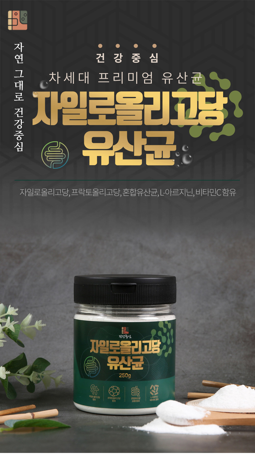 건강중심 자일로 올리고당 유산균 분말 250G - 티몬