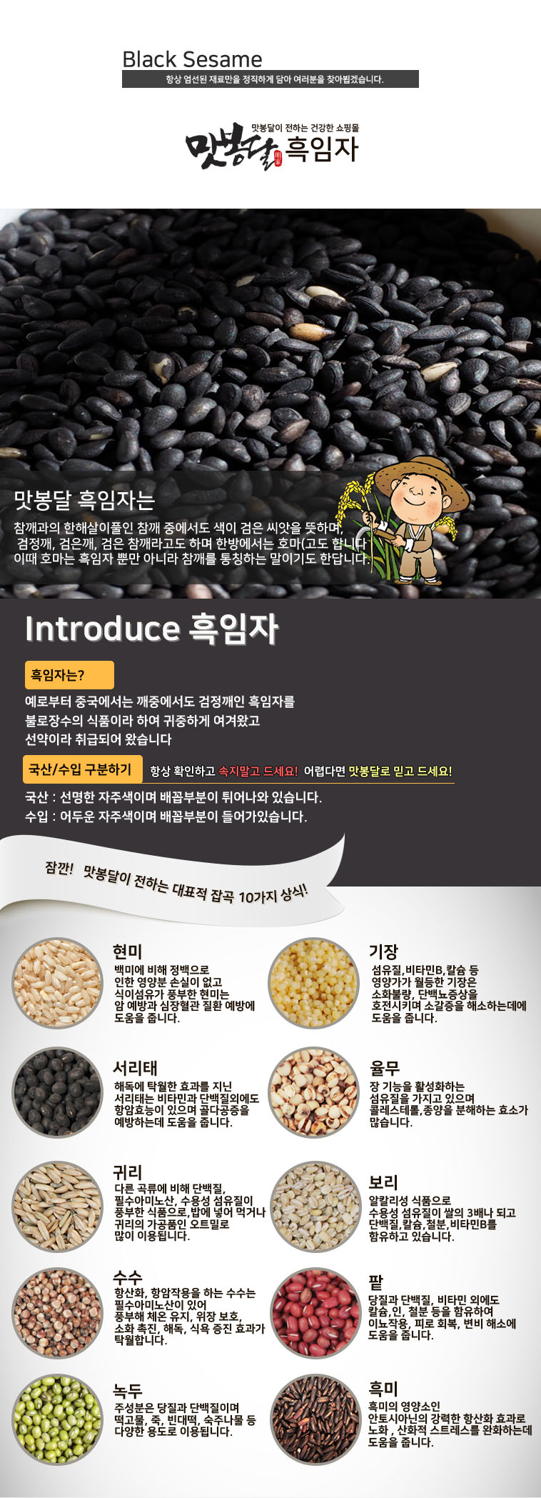 맛봉달 2021년 흑깨 검정깨 검은깨 흑임자 흑참깨 인도산 500G~18Kg - 티몬