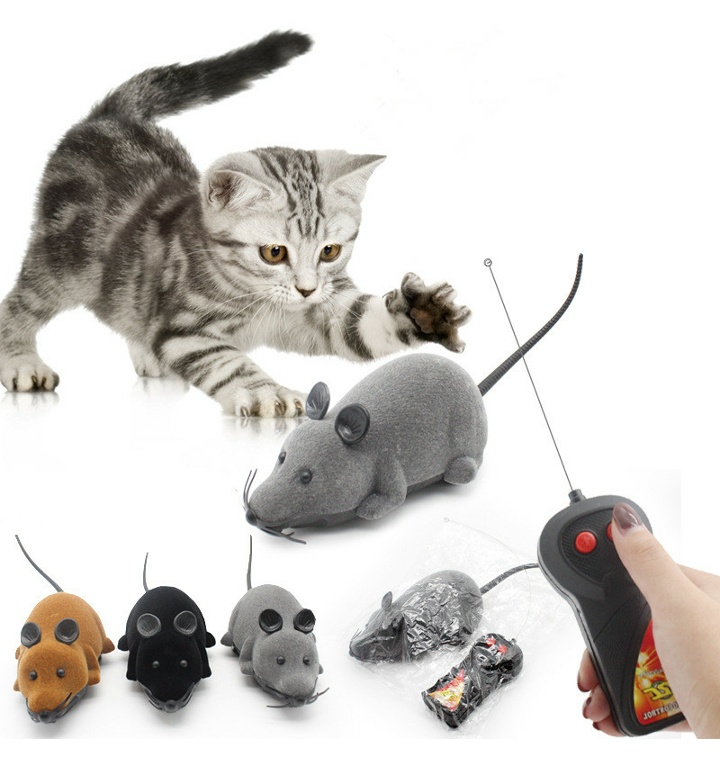 마우스 쥐 무선 장난감 고양이 인형 완구 로봇 애완용 훈련용 펫 놀이 집사 반려묘 주인 티몬 6989