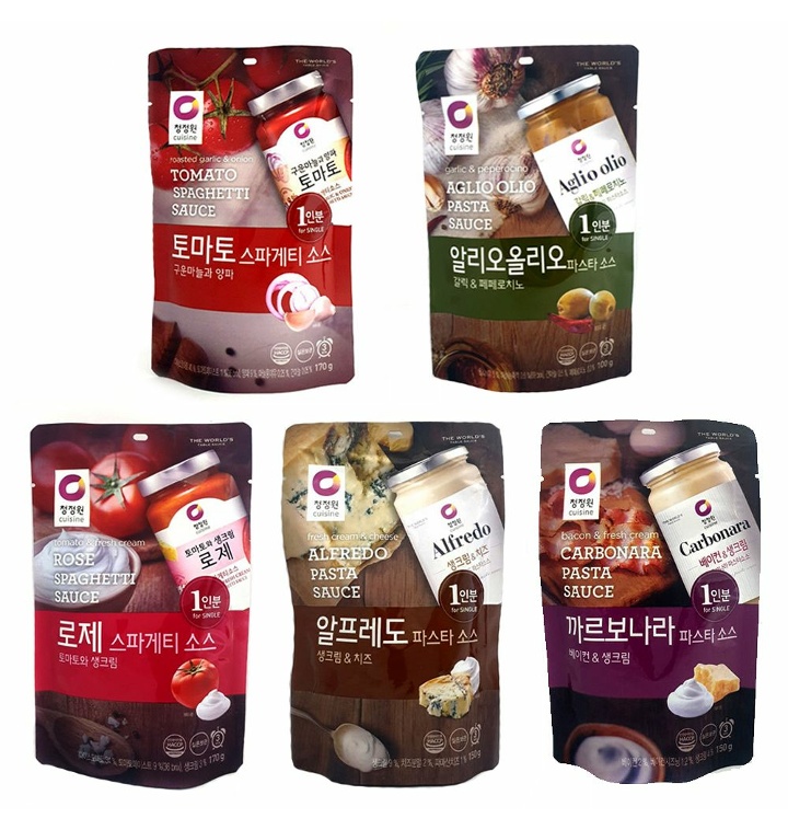 [W55Ea82]청정원 파스타 1인분 소스 5종류 스파게티소스 마요네즈 크림파스타 토마토파스타 알리오올리오 - 티몬