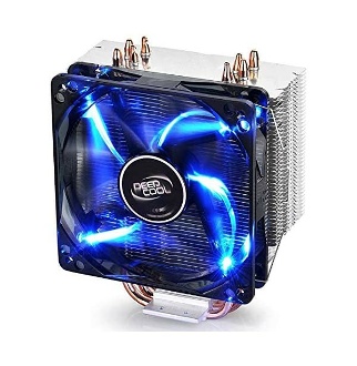 [해외] 4개의 히트파이프  120mm PWM 팬 및 Intel AMD CPU용 파란색 LED가 있는 DEEPCOOL GAMMAXX400 CPU 공기 냉각기 AM4 호환 - DEEP COOL