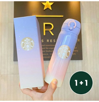 스타벅스텀블러 1+1 해외판 원터치 보온보냉 텀블러 500ml 스벅 곰돌이 키링증정