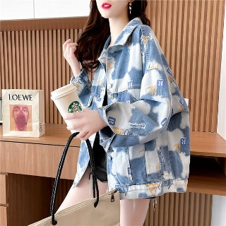 봄가을 여성 청자켓 데님 점퍼 루즈핏 캐주얼 하늘비즈 C11 Z635T145