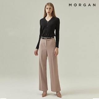 [런칭가 59,900원] MORGAN 슬릿 와이드 팬츠 1종