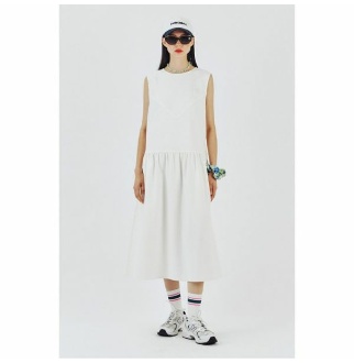 LUCKYMARCHE Sleeveless V Maxi Dress QWDAX23321WHX