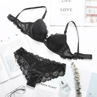 여자 브라팬티세트 여친 삼각팬티 속옷 레이스 브라 세트 투명 여성 데일리룩 OPH4