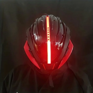 조명이있는 새로운 펑크 마스크 코스프레 CyberPunk Black Samurai DJ 음악 축제 선물 할로