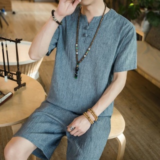 남성 생활 한복 남자 예쁜 여름 빅사이즈 바지 커플 데일리 레이어드 절옷 옷 세트
