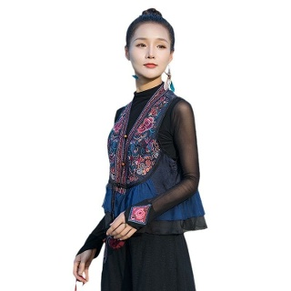 생활한복 조끼 법복 쉬폰 개량 절복 자수