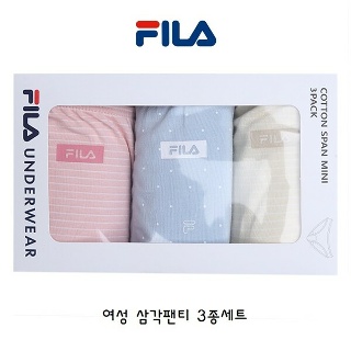 [휠라언더웨어]여성 삼각 브리프-면팬티 3종세트 택1 (FI4BFF1941F)