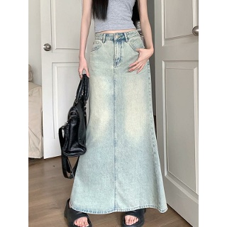 데님스커트 빈티지 A라인 캐주얼 청치마 블루 cvs4159