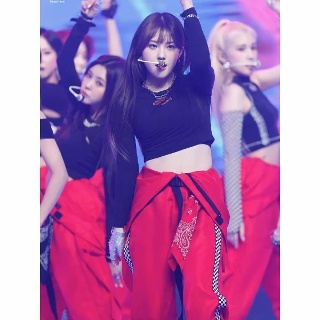 kpop 걸그룹 공연복 재즈댄스 레드블랙댄스복 세트 레드 팬츠 댄스복 달콤살벌 성인