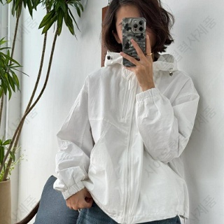 여성 여름 바람막이 경량 방수 코디 간절기 점퍼