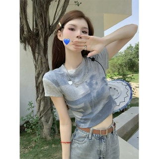 반팔 크롭 배꼽 티 헬스 필라테스 요가 동안룩 섹시 다이어트 운동