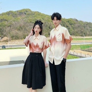 반팔 나염 휴양지 시밀러룩 커플옷 커플룩 커플여행 해변 신행