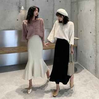 여성골프다운자켓 봄 가을 골지 롱스커트 롱치마
