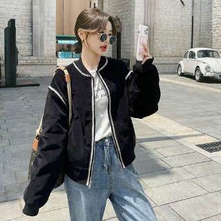 끄샵 여성점퍼 스탠드 카라 지퍼 집업 루즈핏점퍼 봄가을 OPH3
