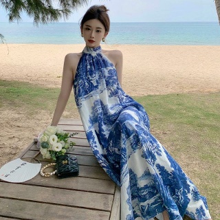 에스닉 원피스 휴양지 랩 롱원피스 쉬폰 보헤미안 바캉스