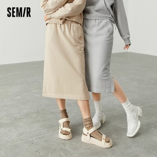 프릴스커트 주름치마 여성 쉬폰 플레어 스커트 Semir 분할 통근 가을 새로운 스트레이트 여자 모든 일치 니
