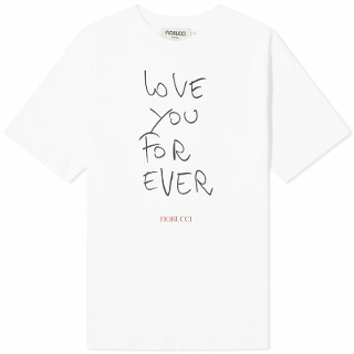 Fiorucci 러브 you 포에버 T 셔츠 화이트 여성 여자