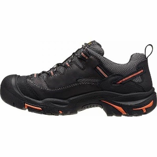 KEEN Utility 남성용 Braddock 로우 스틸 토 작업화, 블랙/보사 노바