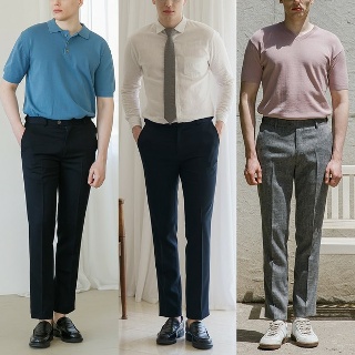 엠필 남성 여름 프리미엄 히든밴딩 정장바지 (30~38까지)  3종세트
