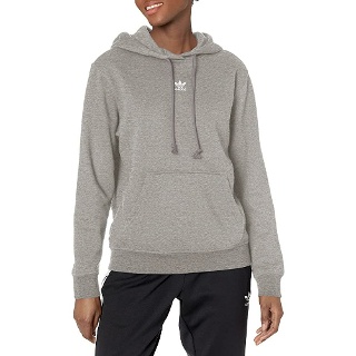Adidas Originals 여성용 Adicolor Essentials 플리스 후디, 미디엄 그레이 헤더