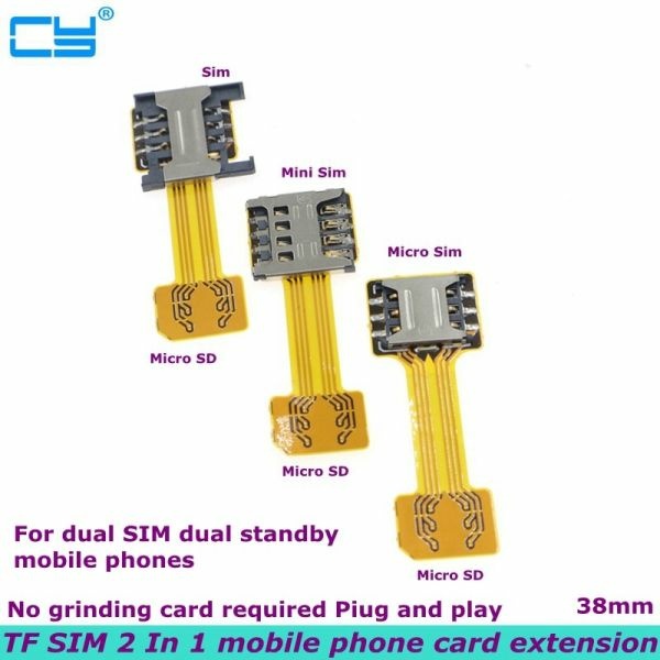 더블 듀얼 심카드 안드로이드 익스텐더 2 나노 마이크로 심 어댑터 Sd 38mm 휴대폰 호환 삼성 샤오미 티몬 0185