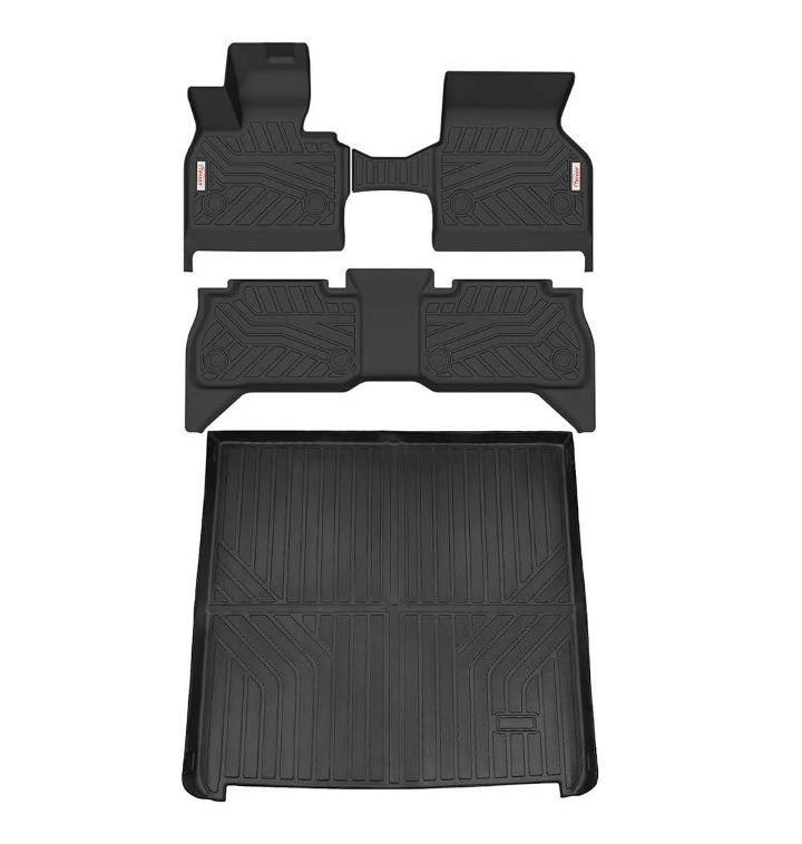 TESSON Floor Mats 2 Row Liners Set &Cargo Liners Custom Fit - 티몬