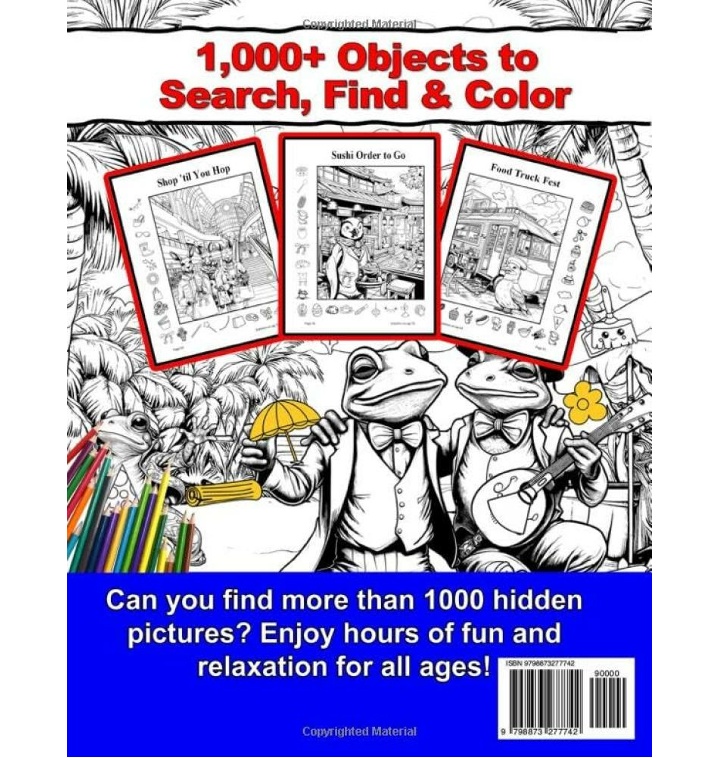 Hidden Objects Book for Adults Funny Animals: Find Object Se - 티몬