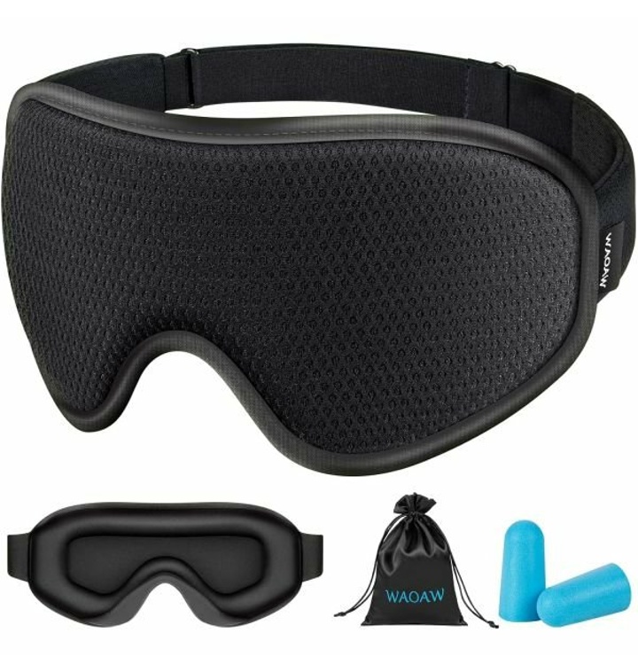 WAOAW Sleep Mask Eye Mask for Sleep Silk Eye Sleeping Mask 티몬